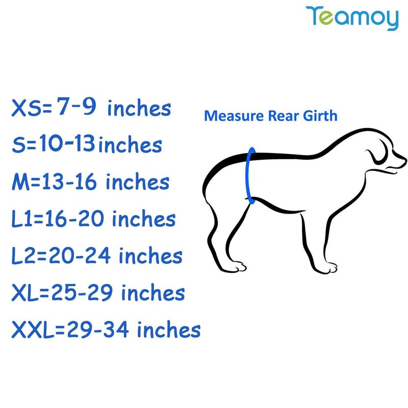 Teamoy 3 Pack Male Dog Diaper Wrap with Gray Lining, Washable Puppy Belly Bands, Super-Absorbent and Comfortable(S,10"-13" Waist) - Image 5